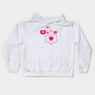 Colorful set of heart icons. Kids Hoodie